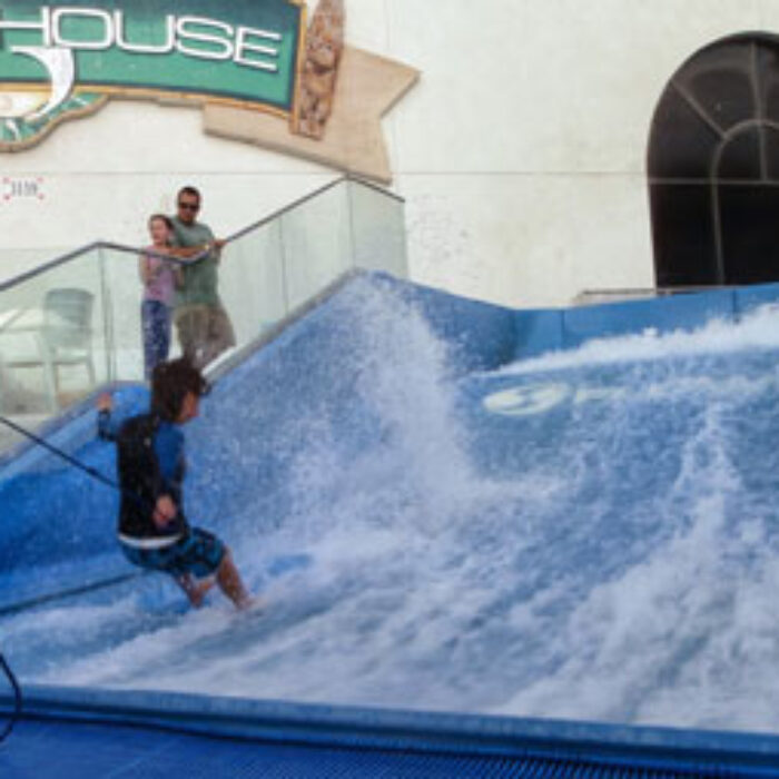 As every SoCal surfer well knows, August was sorely lacking in swell. As weeks of near flatness continued on, a few friends and I decided to try the artificial waves at the Wavehouse in San Diego. Photo: Sugar Molina