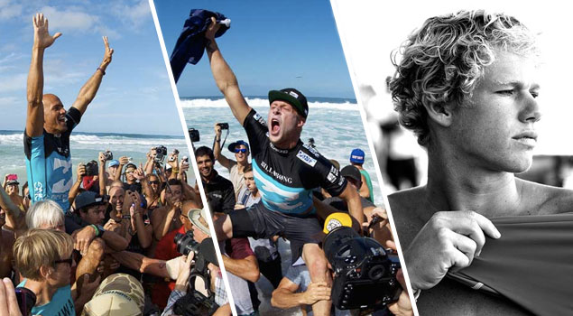 The Old Lion, The Wolf Pack, and The Young Gun. Photos: <a href="https://mattdunbar.com.au">Matt Dunbar</a> A lot has been said about an amazing Pipeline contest. I watched it all in awe of so much perfection: It couldn't have been written any better. What I have been obsessing about lately is the World Title contenders and what could happen in 2014.