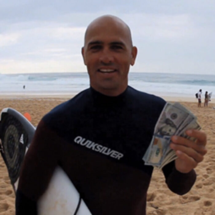 Of course he did. Kelly Slater snagged December's Wave of Winter People's Choice Award. Every month, viewers vote on the best wave ridden on the North Shore. Winner takes home $1000 and gets to rub it in the face of everyone else.