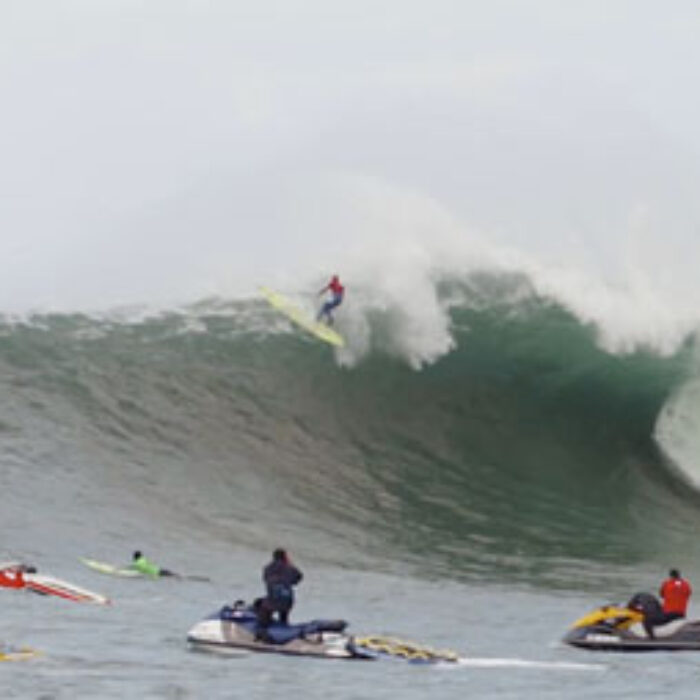 Mavericks served up a huge helping of immensely large waves on Friday. And with that serving comes a whole lotta guys getting served.