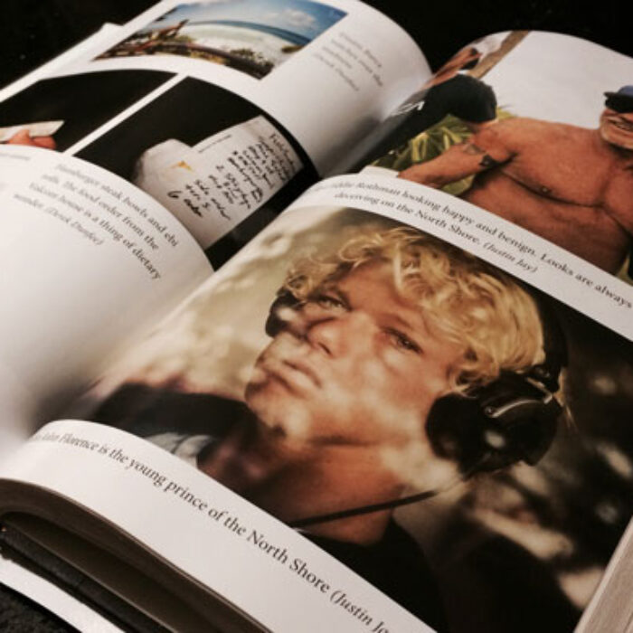 Portraits of John John Florence and Eddie Rothman from Welcome to Paradise Now Go to Hell. Photos: Justin Jay
