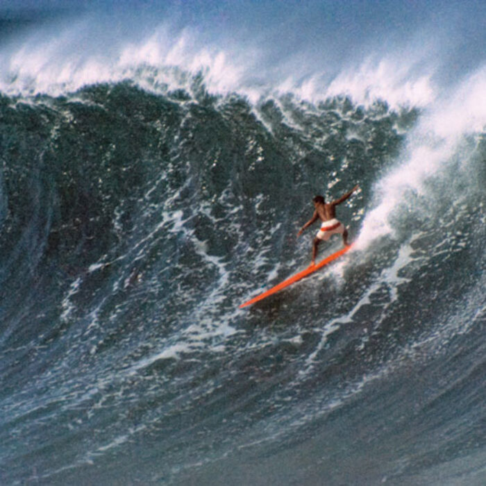 In 1961, young Tim started surfing at Canoes in Waikiki under the wing of Rabbit Kekai. Having seen John Severson’s 1962 surf movie “Going My Wave” at the Kaiser Dome in the Hilton Hawaiian Village, McCullough’s photography interest became galvanized on surf photography.
