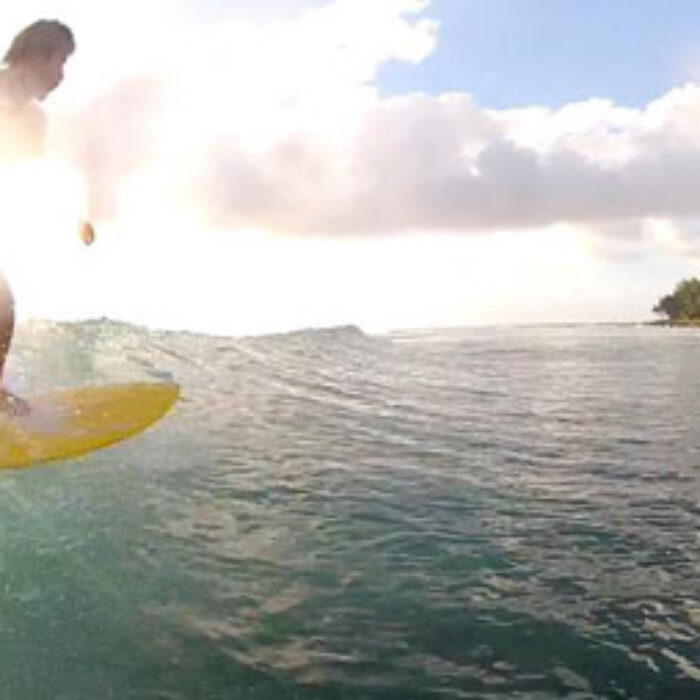 I gave him the wave. The best wave of the day, and I gave it to some grom who doesn’t even know how to ride a boogie correctly. It was a one wave set.