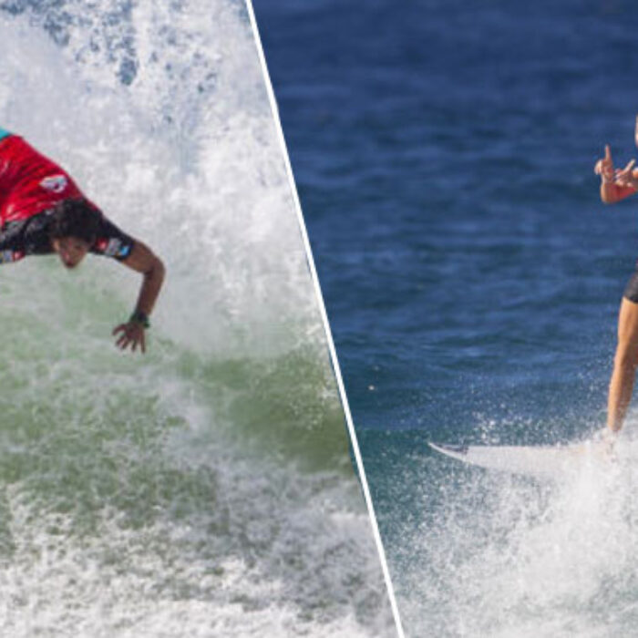 Gabriel Medina and Steph Gilmore stormed the podium at Snapper. Photo: ASP/Kirstin
