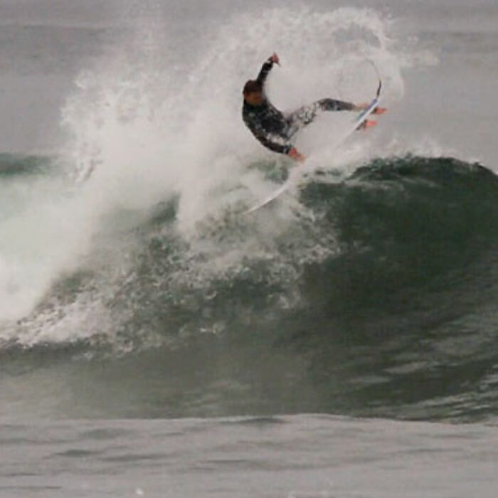 The first quarter of 2014 started off with a bang for California. A couple of good swells pushed their way along the Golden State's coastline, and Damien Hobgood was there to push back.