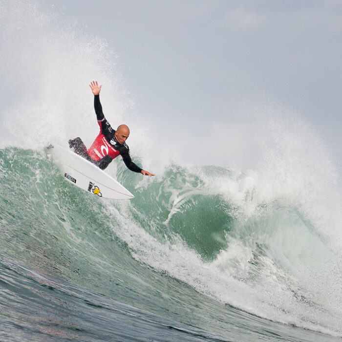 For the first part of the day, the Rip Curl Pro Bells Beach was a showstopper. The Bowl held up with its long, steep walls, while Rincon pumped in the background.