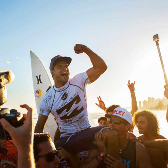 Against all odds, Bourez is carried to the podium for a second time this season. Photo: ASP | Smorigo