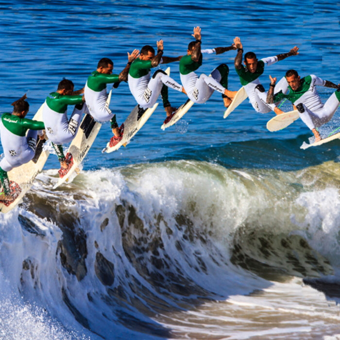 Christian Fletcher taking flight at The Wedge. Photo: Ronald Hons.
