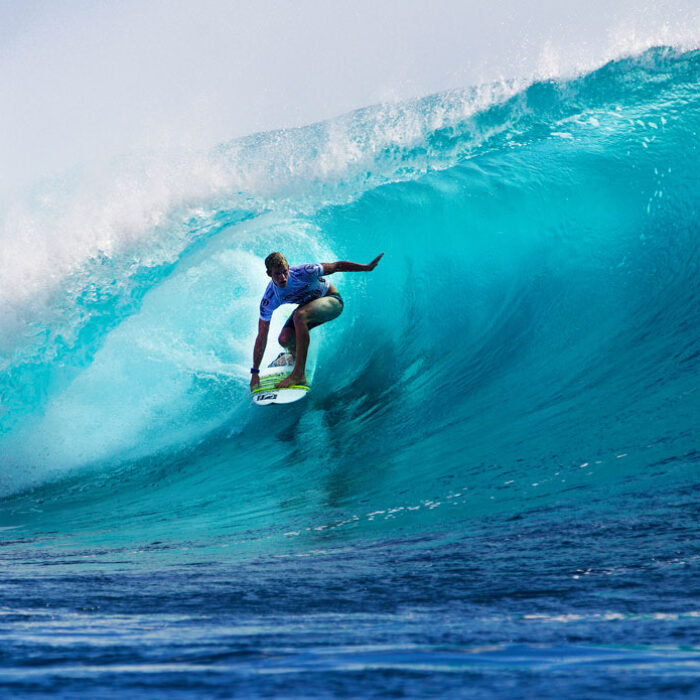 John John Florence, threading a Fijian barrel