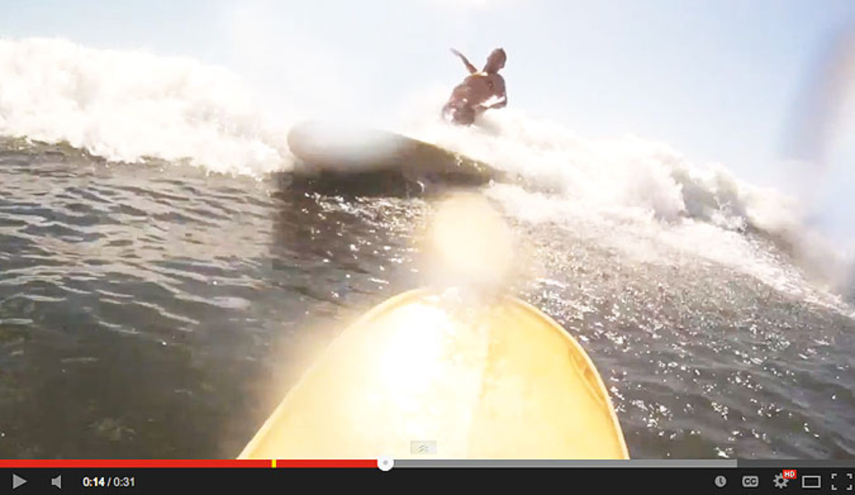 This is not what you want to see when you're paddling out. But if you do, there are about a million ways to avoid it, none of which this guy does. "It's on film, he tried to kill me!"
