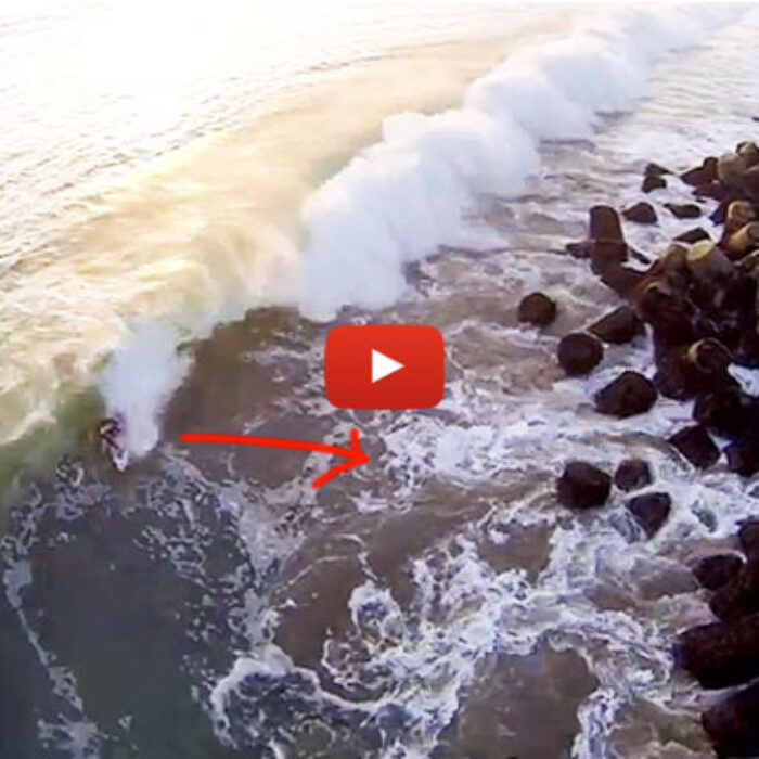 Kyle Buthman and Austin Smith Ford dodge some serious consequences while chasing a few Santa Cruz barrels. Oh, and hey, PS. What's that on the bottom left at the 23 second mark?