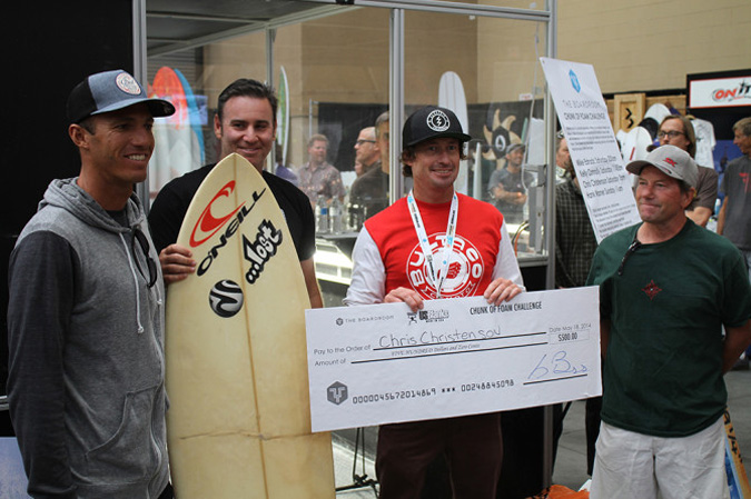 Chris Christensen, winning the Chunk of Foam Challenge. Photo courtesy of David Lee Scales