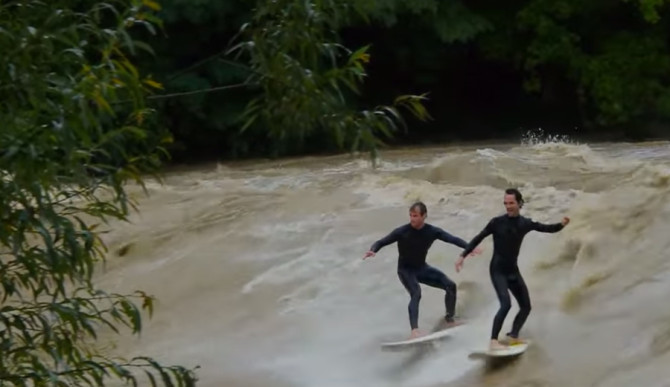 flood-surfing