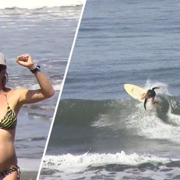 I use my knees to sink the board and stick my butt in the air to take the pressure off my belly while paddling. It's not pretty, or very efficient, but it gets me out there and into waves.