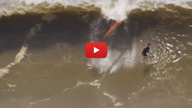 Ricardo Dos Santos. Free fallin' on a Puerto Escondido beast.