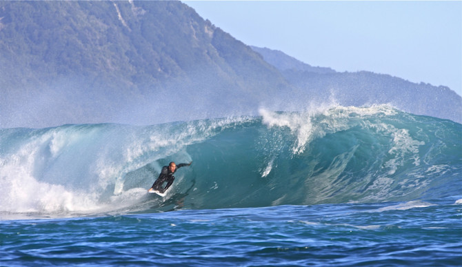At the edge of our world is another full of discovery. Photo: The hospitable wave had us right in, with a nice current to lead us right to the door. Photo: Warrick Mitchell