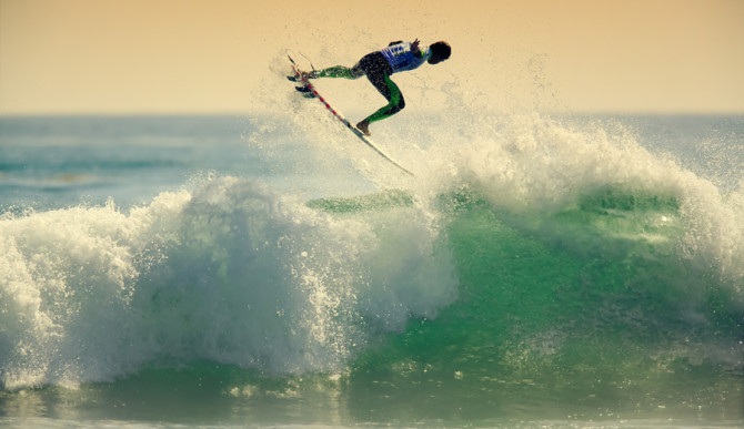Gabriel Medina's high-flying antics got him on tour. What's going to get one of these competitors into the Hurley Pro? Photo: Trevor Murphy