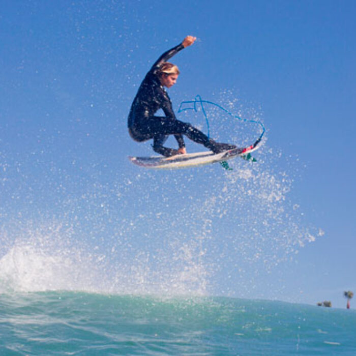 Noa Deane, NOT peeing in his Xcel Drylock. Photo: Quinn Matthews