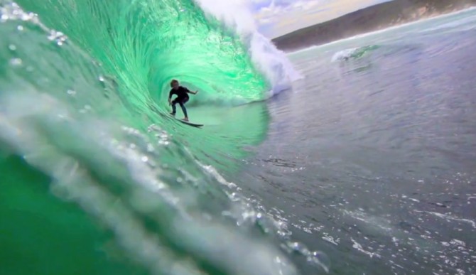 Just an average day in 14-year-old Kael Walsh's life. Ice cream. Braces. Double overhead dry barrels. You know.