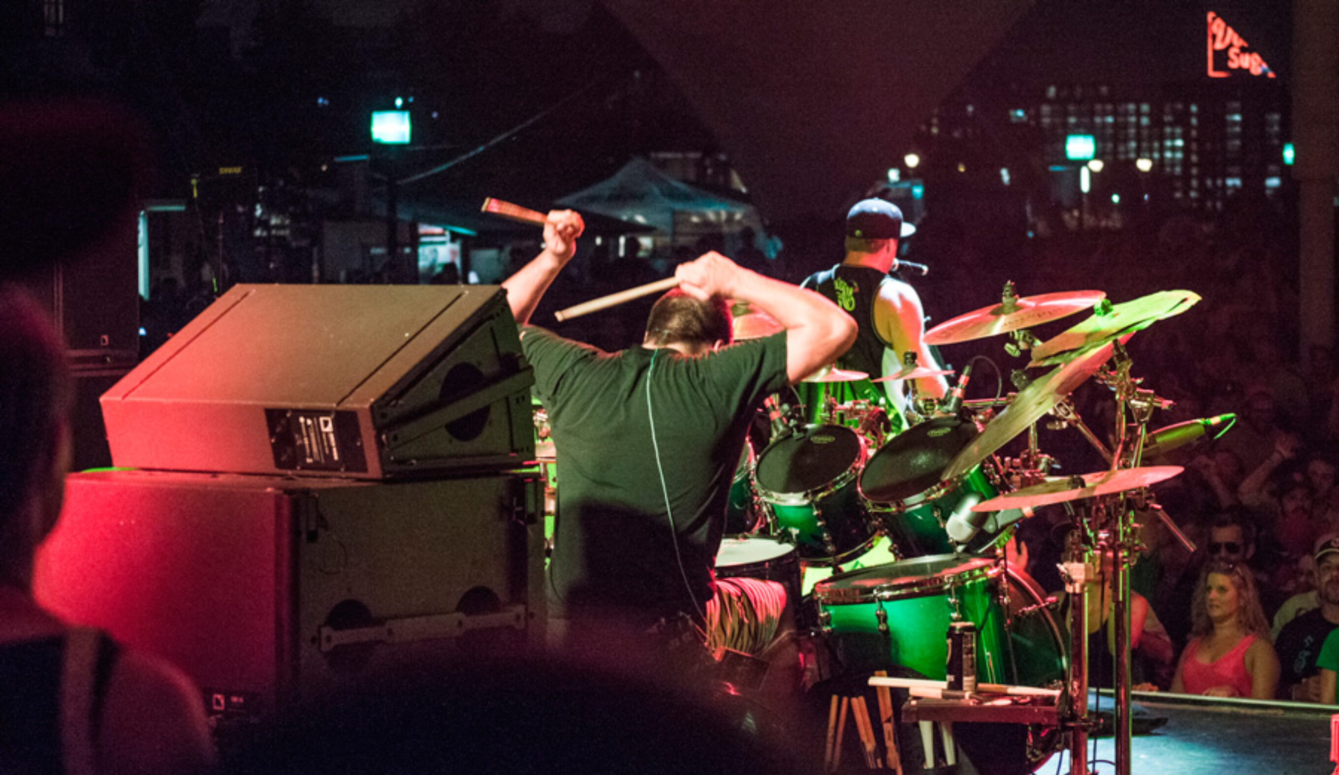 Rymo doing work on the drums, setting the tone for Slightly Stoopid. Photo: Courtesy of Jeff Schad