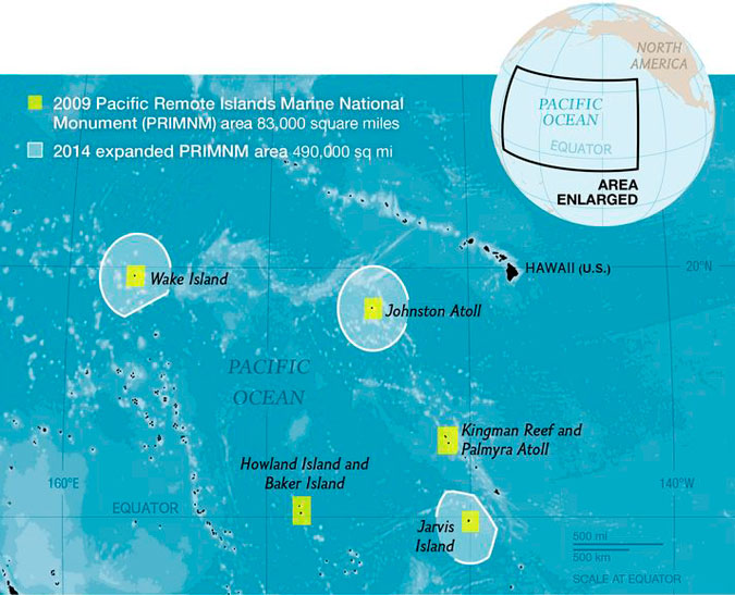 The expansion turned the PRIMNM area from 83,000 to 490,000 square miles.