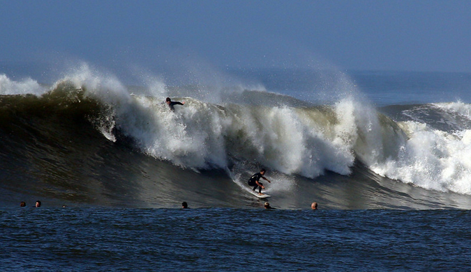 Co-founder Andrew Park at a local break. Photo courtesy of Carapace Wetsuits
