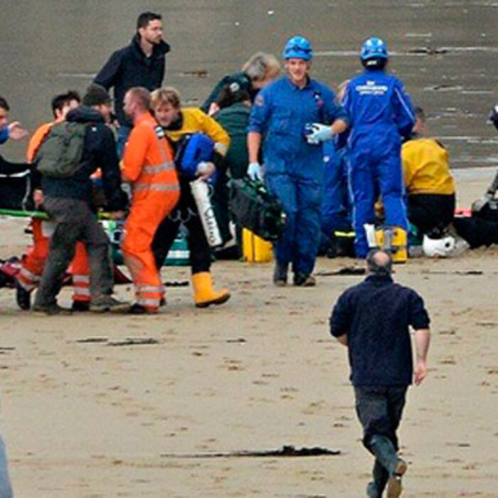 3 surfers pulled from the water in Cornwall and later pronounced dead.