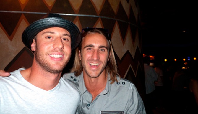 The dynamic duo — Alex, left, with Andrew. Photo: Nick LaVecchia