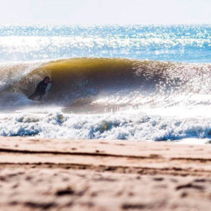 George Williams getting cozy in the barrel.