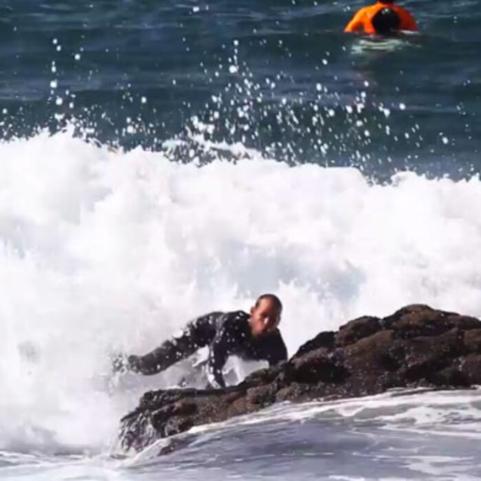 You know how they say "never turn your back to the ocean"? It's not always the case.