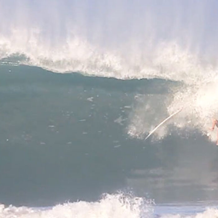 Skip McCullough knows exactly what it takes to get gigantic barrels. It take gigantic wipeouts.