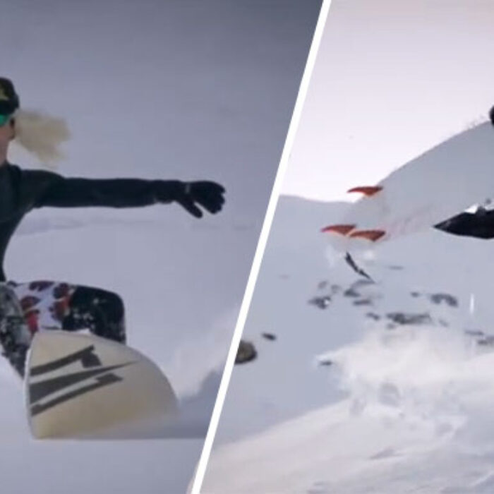 Once the powder depth hits a certain number of feet you, are required by alpine law to automatically grow a Spicoli hair-dooand wear Hawaiian print trunks. You also must throw random glove-covered shakas whenever possible.