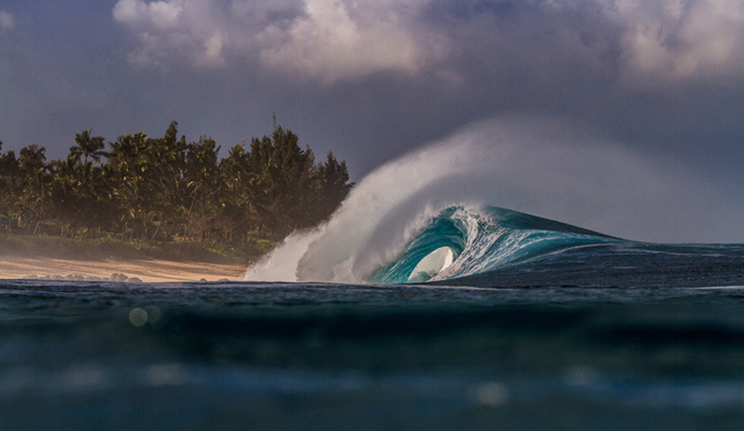 North Shore, Oahu, during the Volcom contest. Photo: Jeremiah Klein
