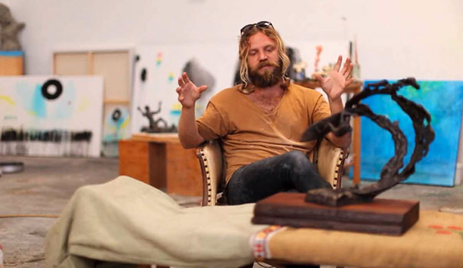 Alrik Yuill, the artist behind a victor's trophy.