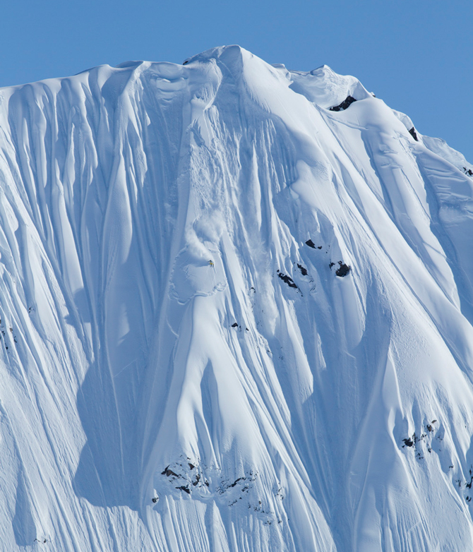 One hell of a spine in Knik, Alaska. Photo: Courtesy of Teton Gravity Research | Adam Clark