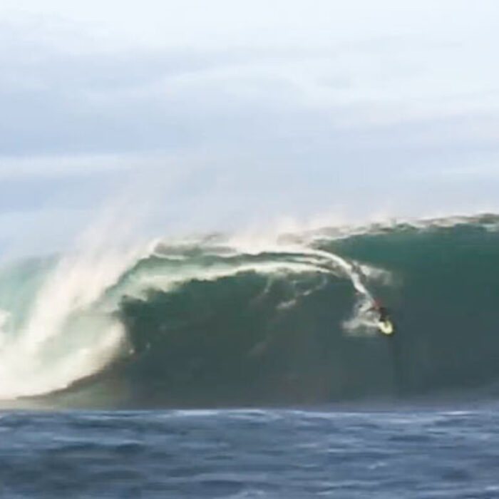 Just last month, she tackled the Irish Teahupoo with a smile. Mullaghmore's not exactly the friendliest of waves – huge, heavy, and cold.