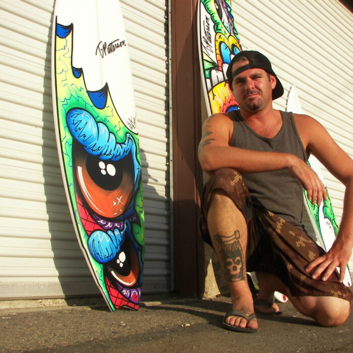 Scott Metzner surfboard art.