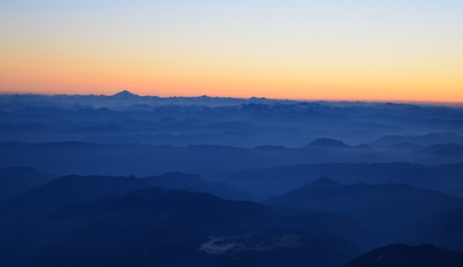 The Cascades from above Camp Schurman. Photo: John Robison IV