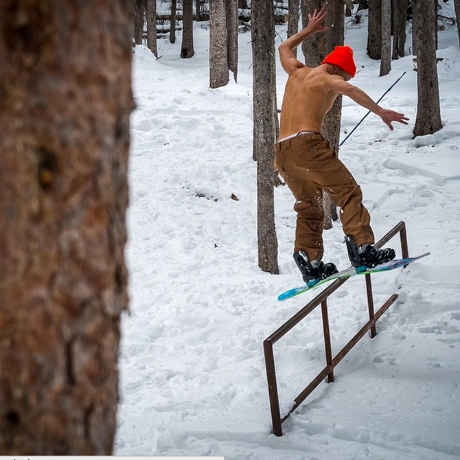 "Who's gonna be the first to get a Shirtless 270 clip up on the @brightonresort #shirtless2thespot? The Bosses are going to roll out the red carpet for the winner and give an experience you won't ever forget! Don't slack or we are going to send the prospects out to crack the whip! Haha! Get them clips up and tag it!" Photo:  The Spot | @_thespot_