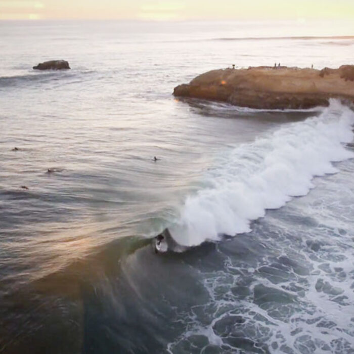Steamer Lane, Santa Cruz going off.