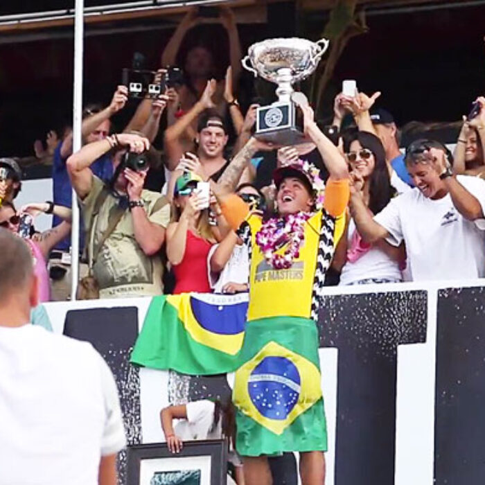Once I saw what it meant for the nation of Brazil and realized how good it is for surfing, I damn near joined his family's celebratory plunge into the water.