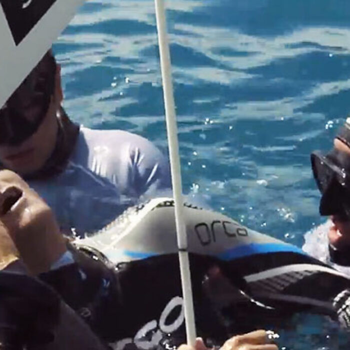 In an attempt to break his own world record, Trubridge came within just feet of the surface before realizing he wasn't going to make it.