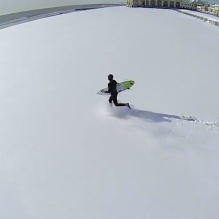 the frigid winter waters of New Jersey to catch a few barrels.