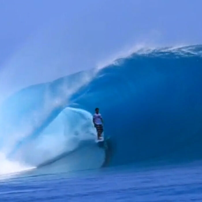 Ricardo Dos Santos gets the barrel of his life at Kandui.