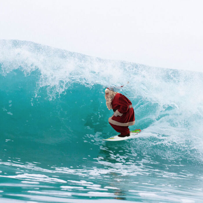 Santa Claus loves the barrel as much as anyone.