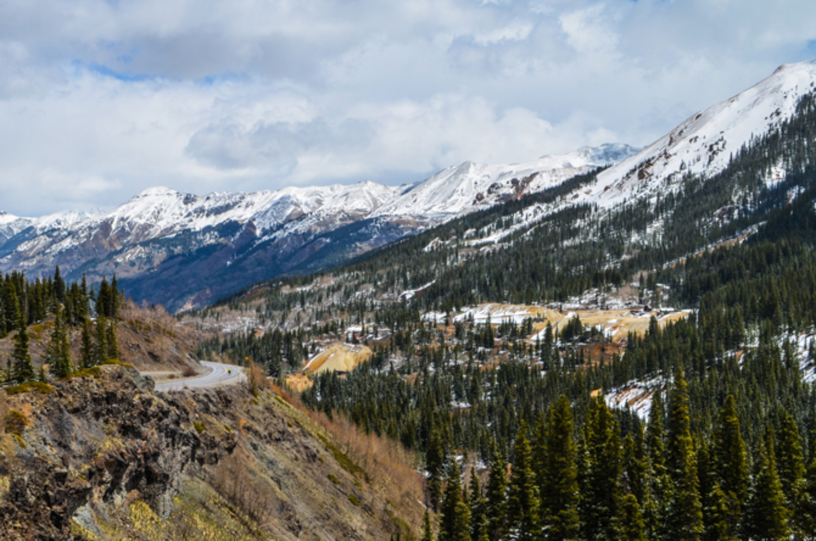 Benjamin begins the descent from Red Mountain Pass. Photo: John Robison IV