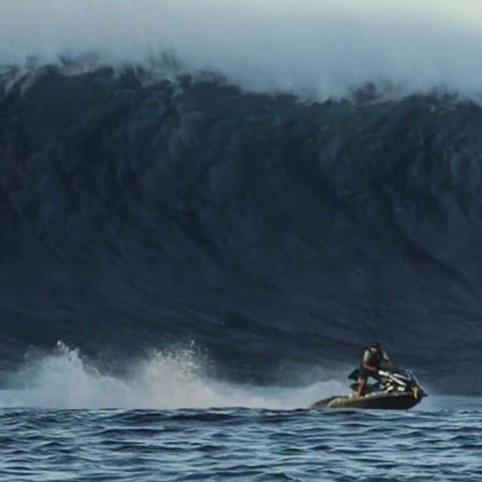 When the swell bared its teeth, they were sharp ones. Sharp and oh-so big. You've seen a million clips from last week's swell... but this one takes the cake.