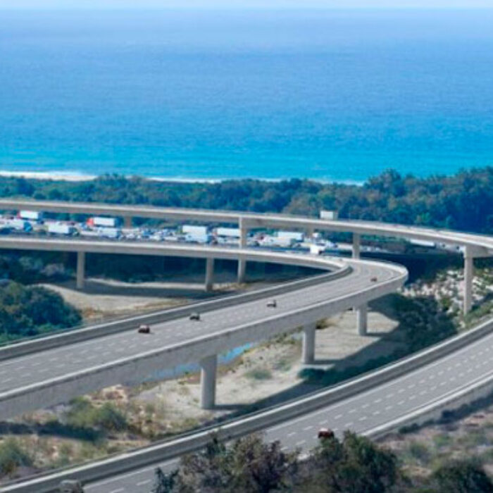Artist's rendition of the toll road at Trestles.