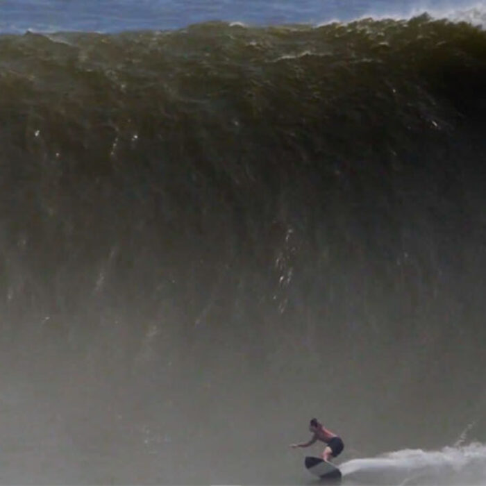 Brad Domke on the largest wave ever ridden on a skimboard.