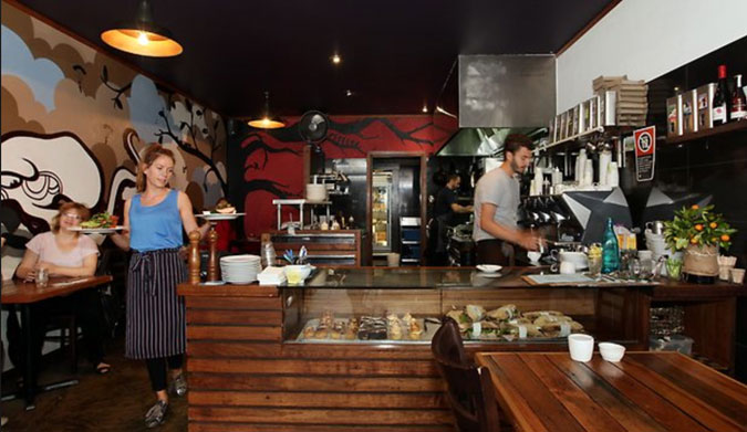 Cool atmosphere inspired by surfers. Photo: Coffeegeeksunite